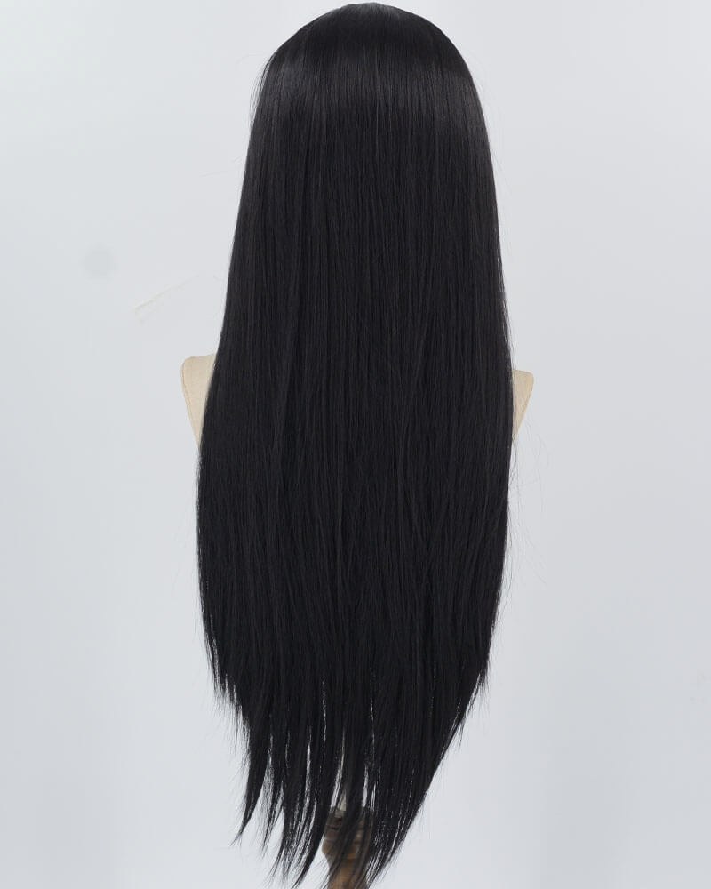 Natural Black Long Straight Synthetic Lace Front Wig WW894 — view 3