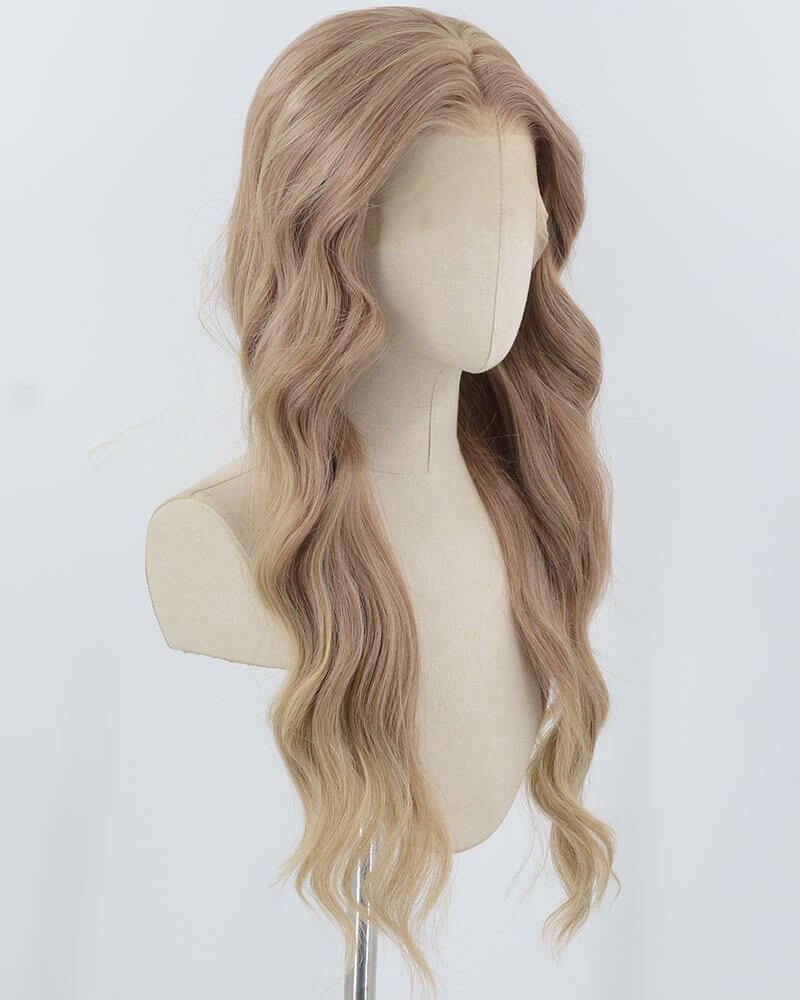 Brown Ombre Blonde Synthetic Lace Front Wig WW950 — view 2