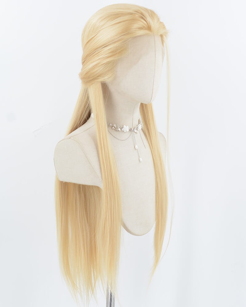 Blonde Straight Synthetic Lace Front Men's Wig MW065 — view 2