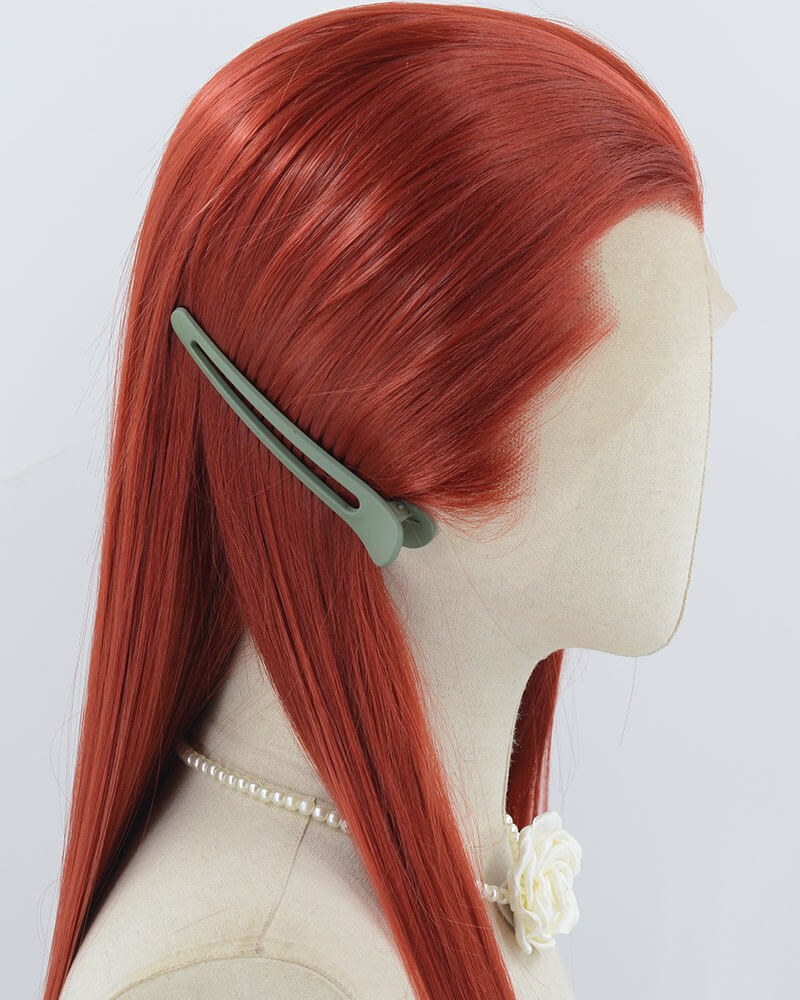 Red Straight Synthetic Lace Front Men's Wig MW061 — view 2