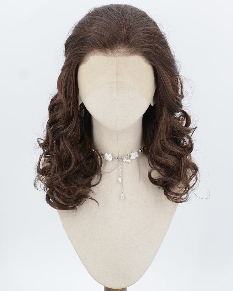 Brown Wavy Synthetic Lace Front Wig WW1045 — view 1