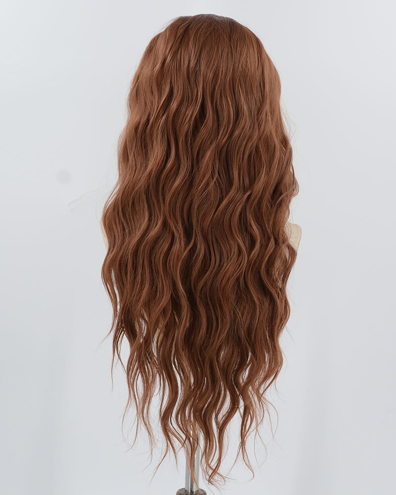 Brown Curly Synthetic Lace Front Wig WW941 — view 3
