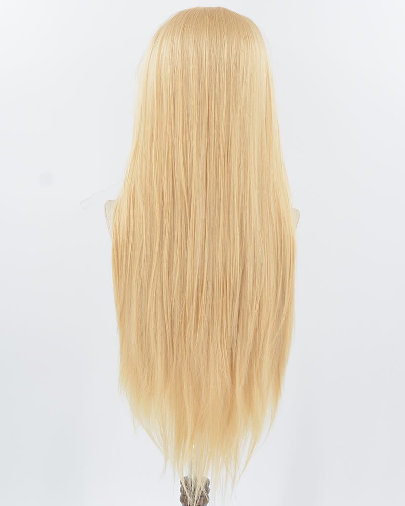 Blonde Straight Synthetic Lace Front Men's Wig MW065 — view 4