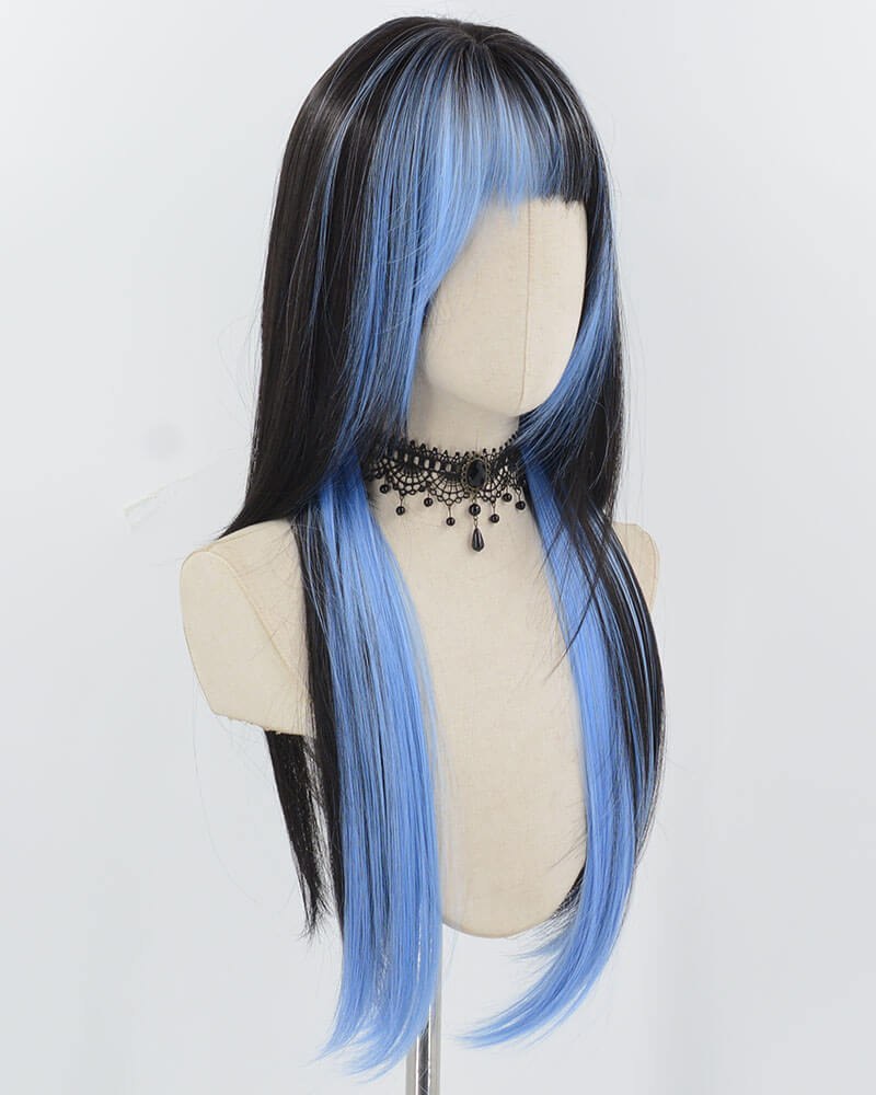Blue Black Synthetic Wig HW753 — view 2