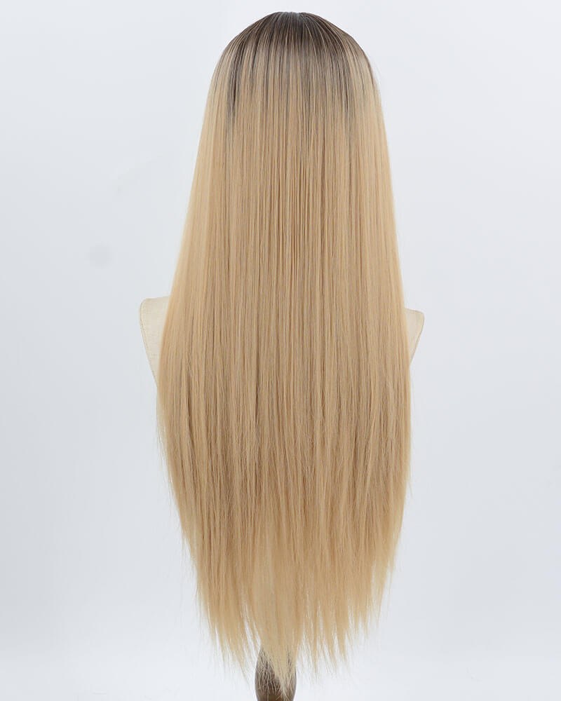 Ombre Blonde Straight Synthetic Wig HW772 — view 3