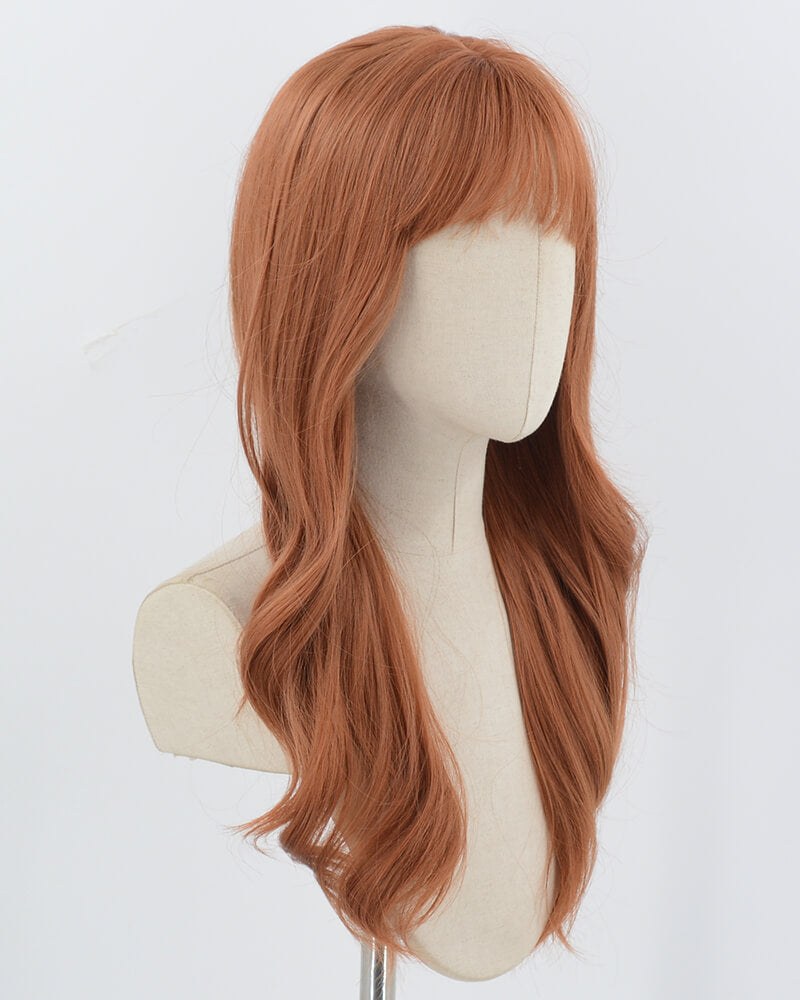 Orange Wavy Synthetic Wig HW686 — view 2