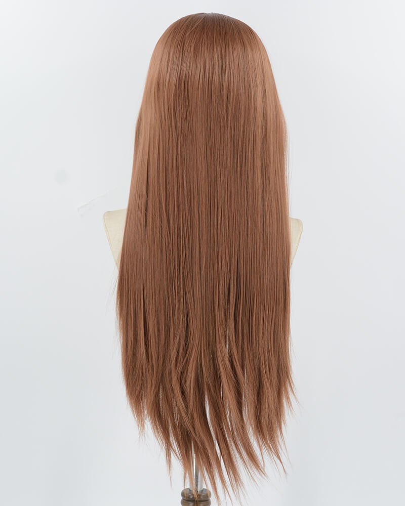 Brown Straight Synthetic Lace Front Men's Wig MW063 — view 3