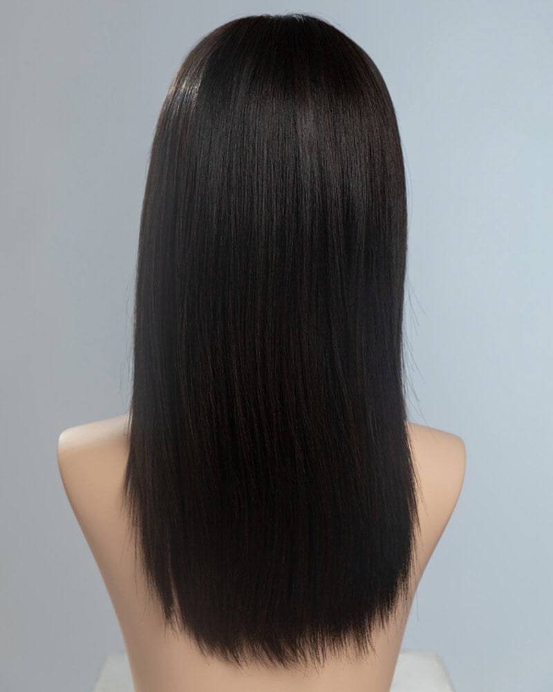 Natural Black Straight Human Hair Wig HT038 — view 4