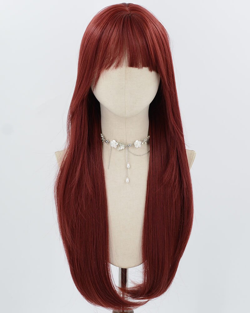 Long Red Synthetic Wig HW823 — view 1