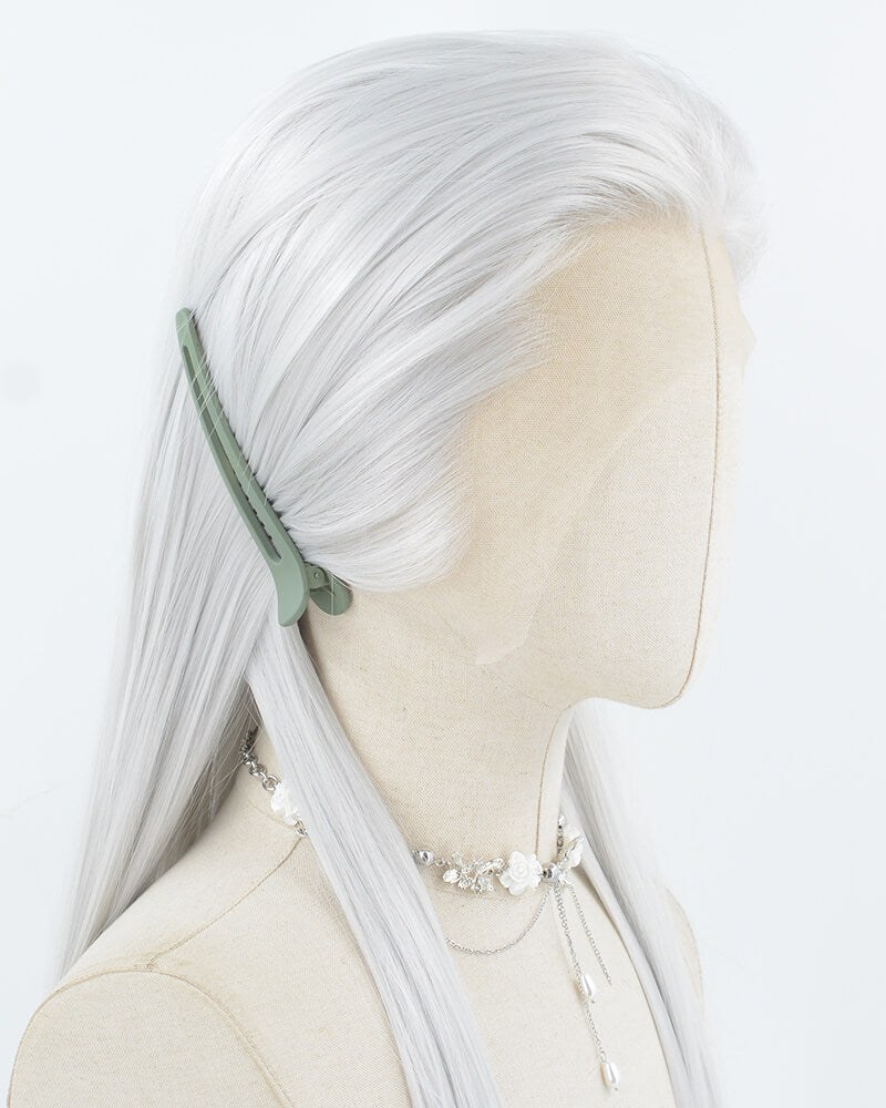 Silver Straight Synthetic Lace Front Men's Wig MW057 — view 3