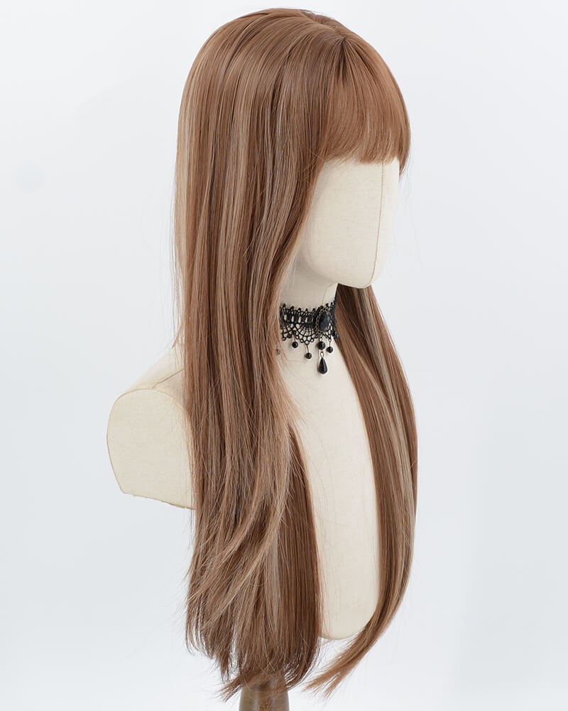 Brown Mixed Blonde Synthetic Wig HW817 — view 2