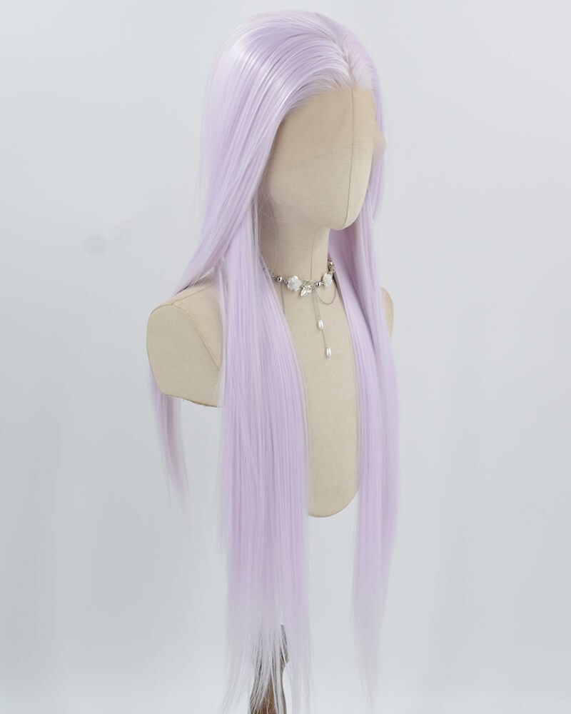 Light Purple Long Straight Synthetic Lace Front Wig WW1001 — view 2