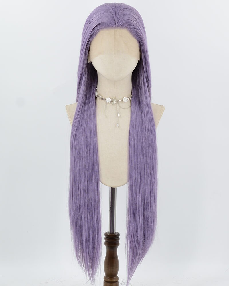 38inch Long Purple Synthetic Lace Front Wig WW1029 — view 1