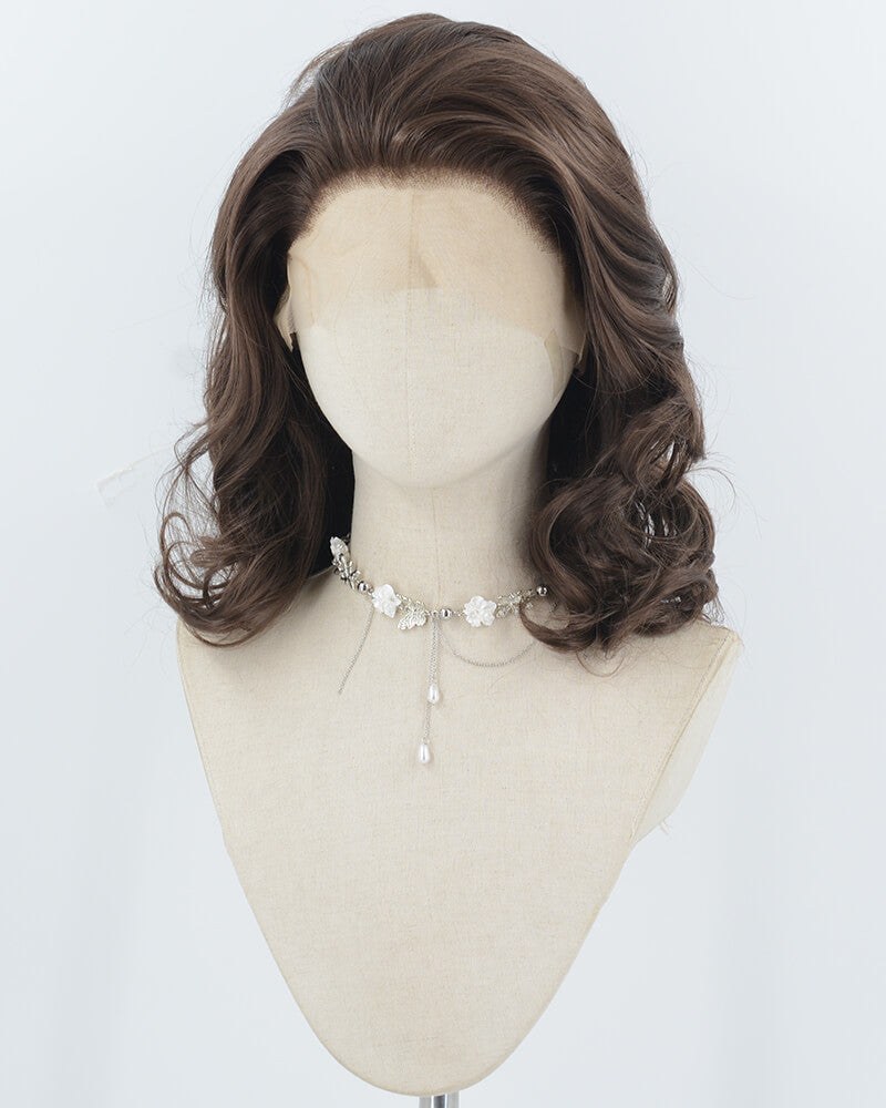Brown Wavy Synthetic Lace Front Wig WW971 — view 1