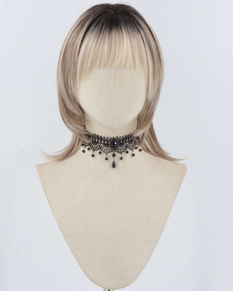 Blonde Ombre Brown Short Synthetic Wig HW710 — view 1