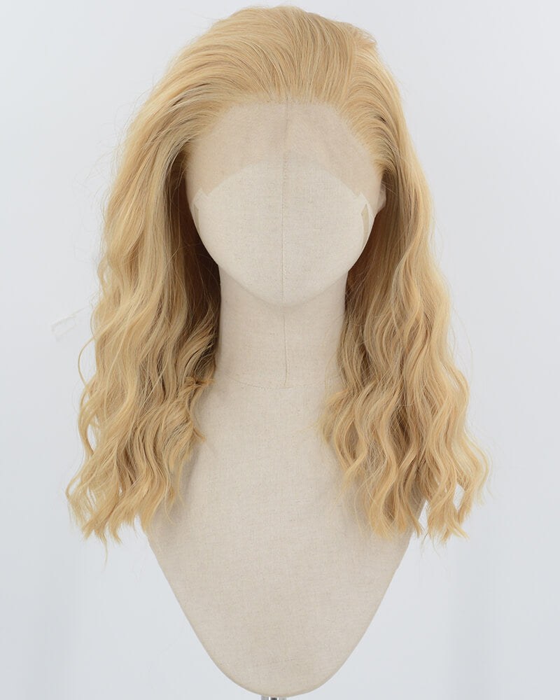 Curly Blonde Synthetic Lace Front Wig WW967 — view 1