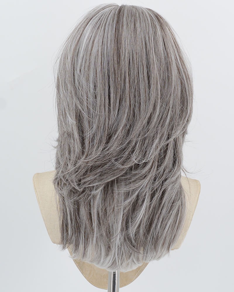 13*6 Grey Ombre White Synthetic Lace Front Wig WW1003 — view 3