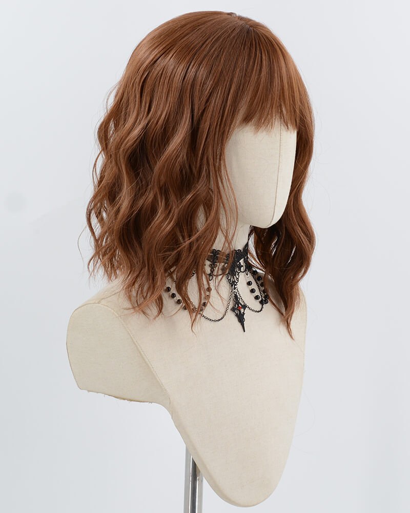 Brown Short Curly Synthetic Wig HW803 — view 2