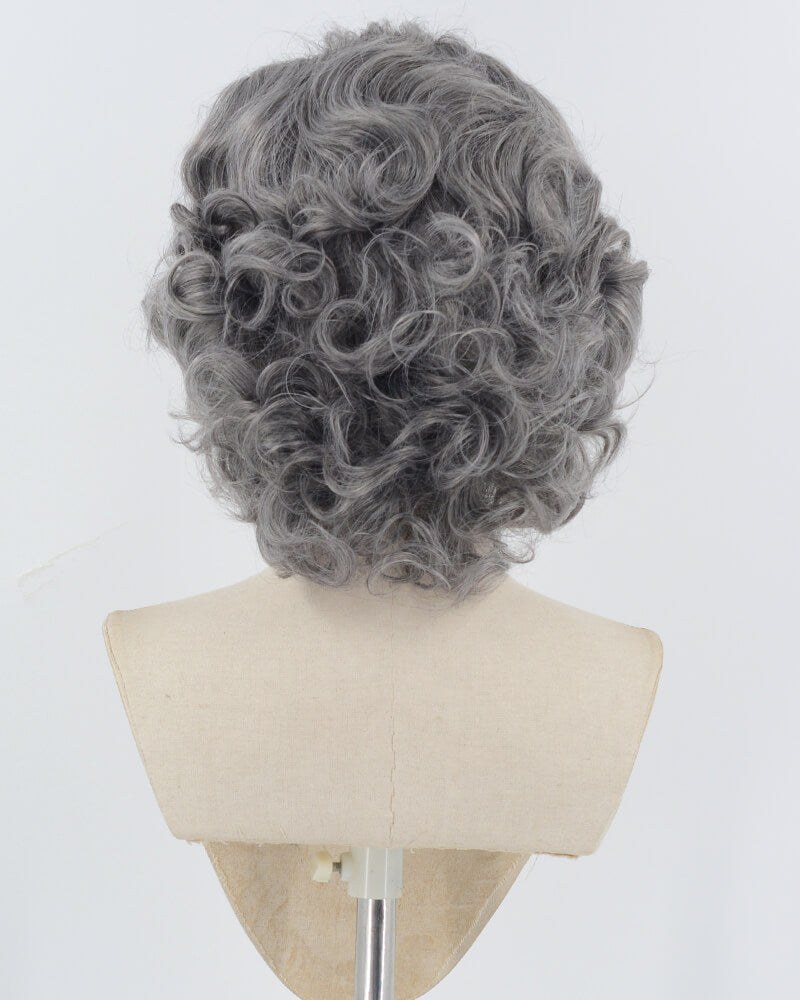Short Wavy Grey Synthetic Lace Front Wig WW933 — view 3
