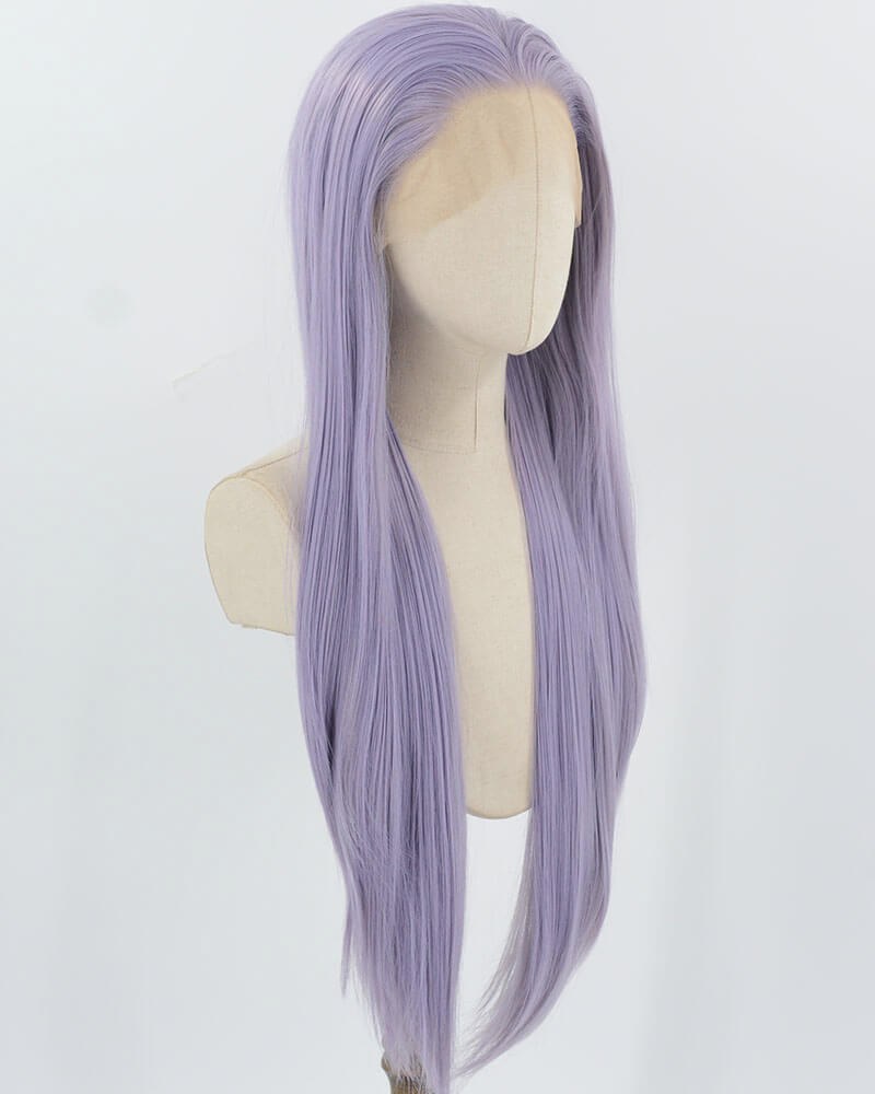 Long Purple Synthetic Lace Front Wig WW904 — view 2