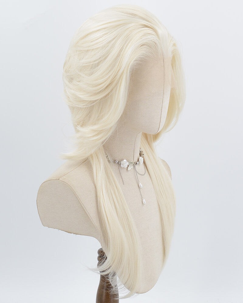 Platinum Blonde Cosplay Synthetic Lace Front Wig WW1016 — view 2