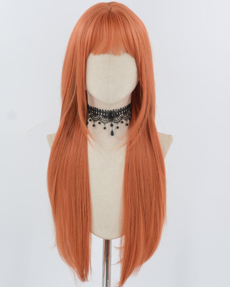 Long Orange Synthetic Wig HW694 — view 1