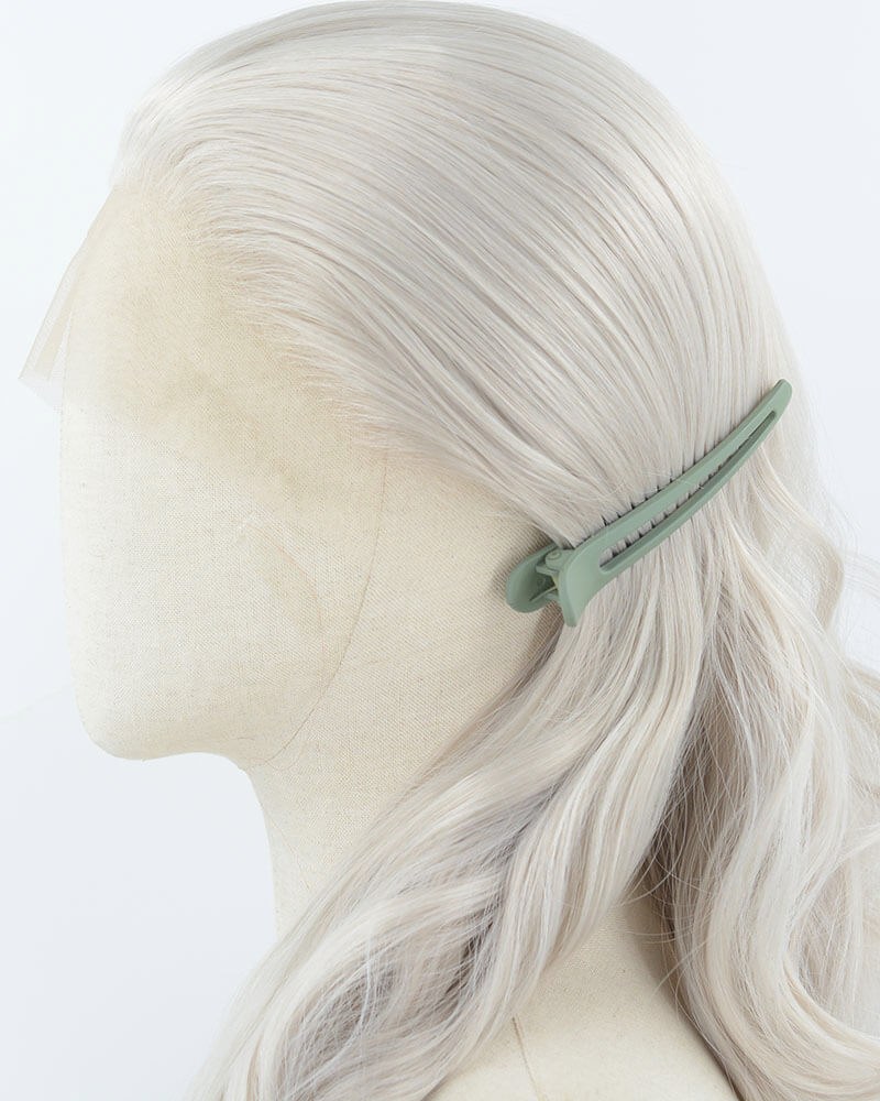 Grey Long Wavy Synthetic Lace Front Wig WW911 — view 4