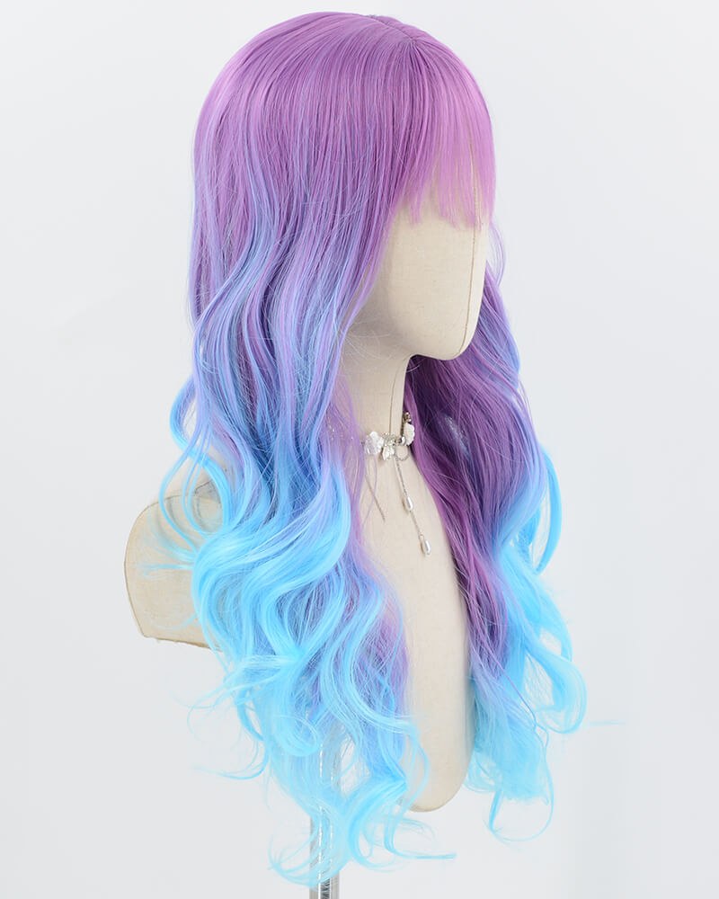 Purple Ombre Blue Synthetic Wig HW822 — view 2