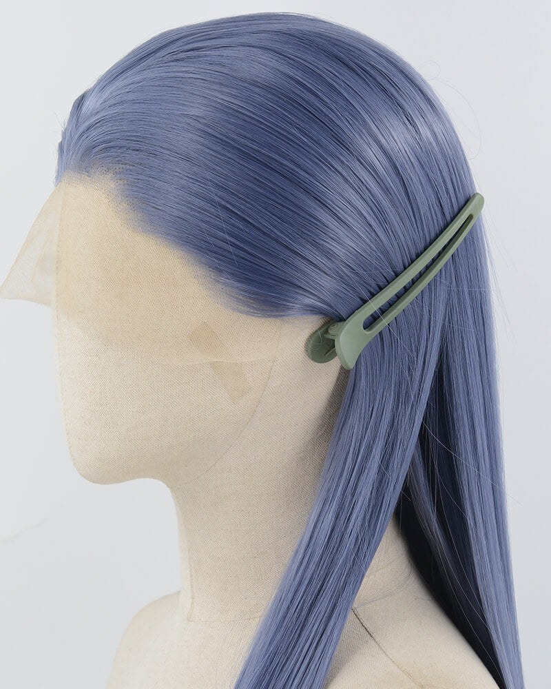 Dark Blue Long Straight Synthetic Lace Front Wig WW956 — view 4