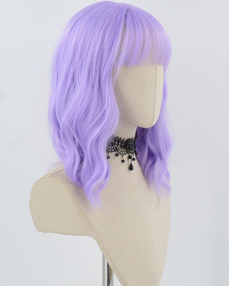Purple Wavy Short Synthetic Wig HW643 — view 2