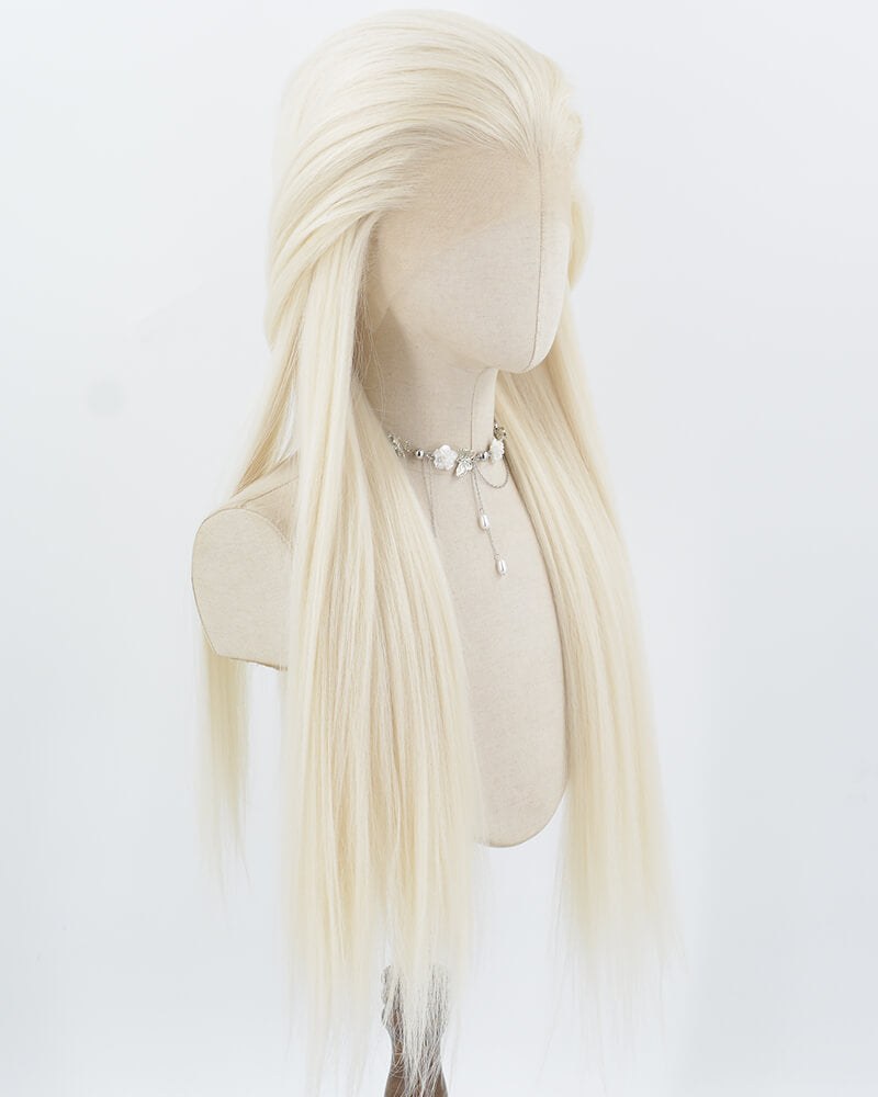 Platinum Blonde Yaki Synthetic Lace Front Wig WW1033 — view 2