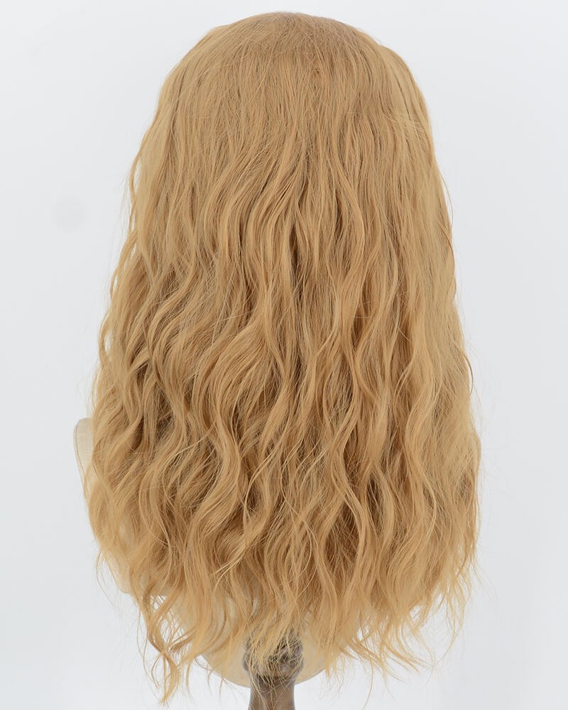 Golden Blonde Curly Synthetic Lace Front Wig WW1079 — view 3