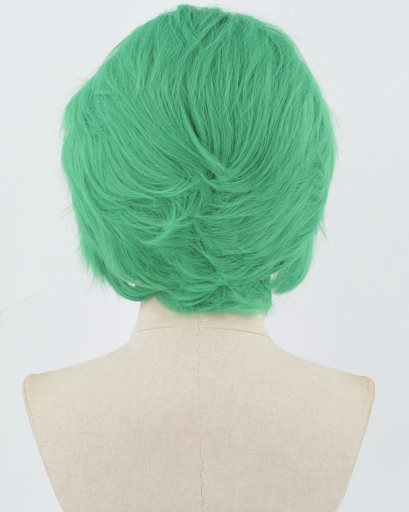 Green Short Synthetic Lace Front Wig MW035 — view 3