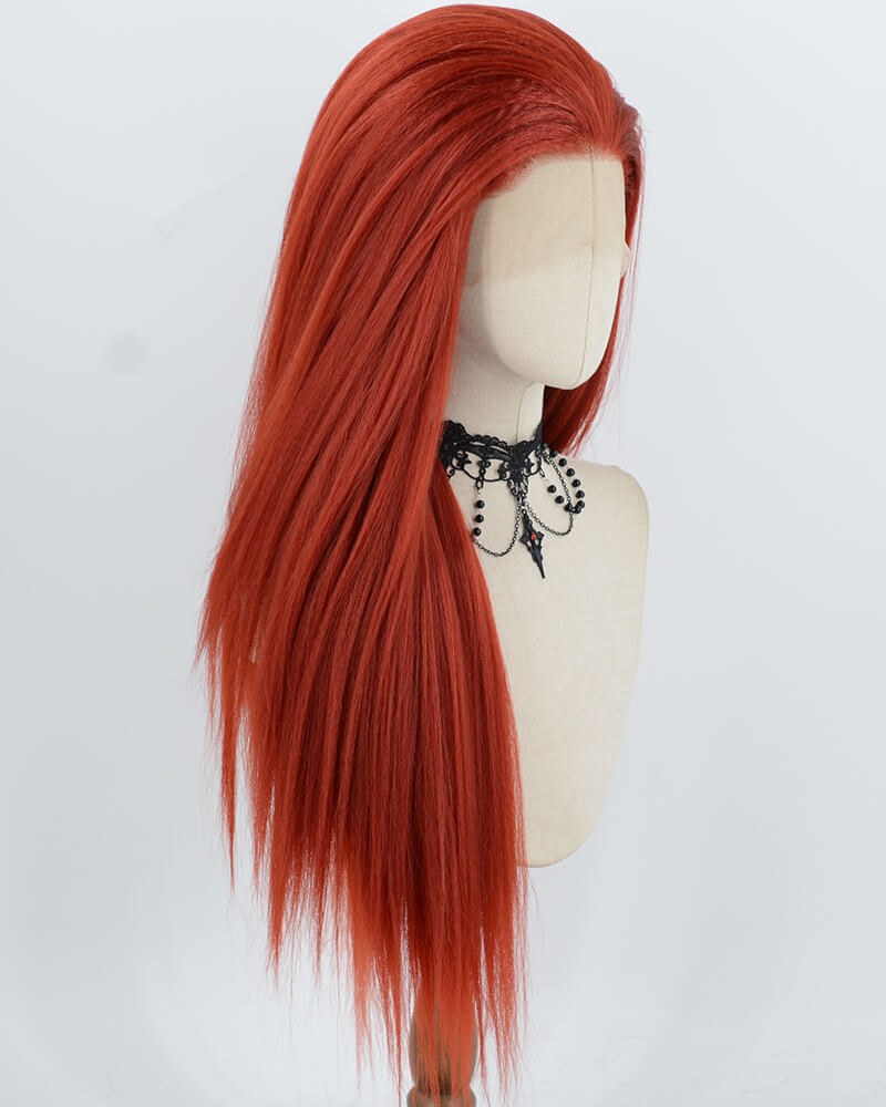 Yaki Red Synthetic Lace Front Wig WW1059 — view 2