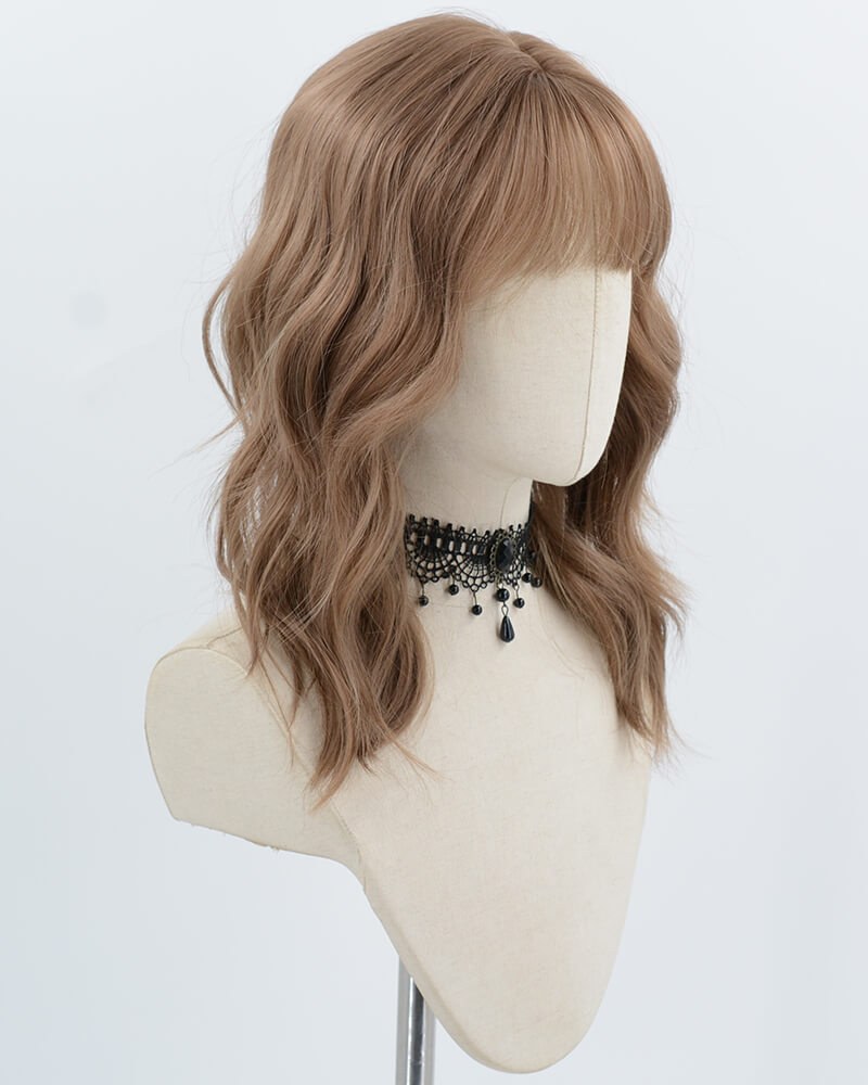 Brown Curly Synthetic Wig HW796 — view 2