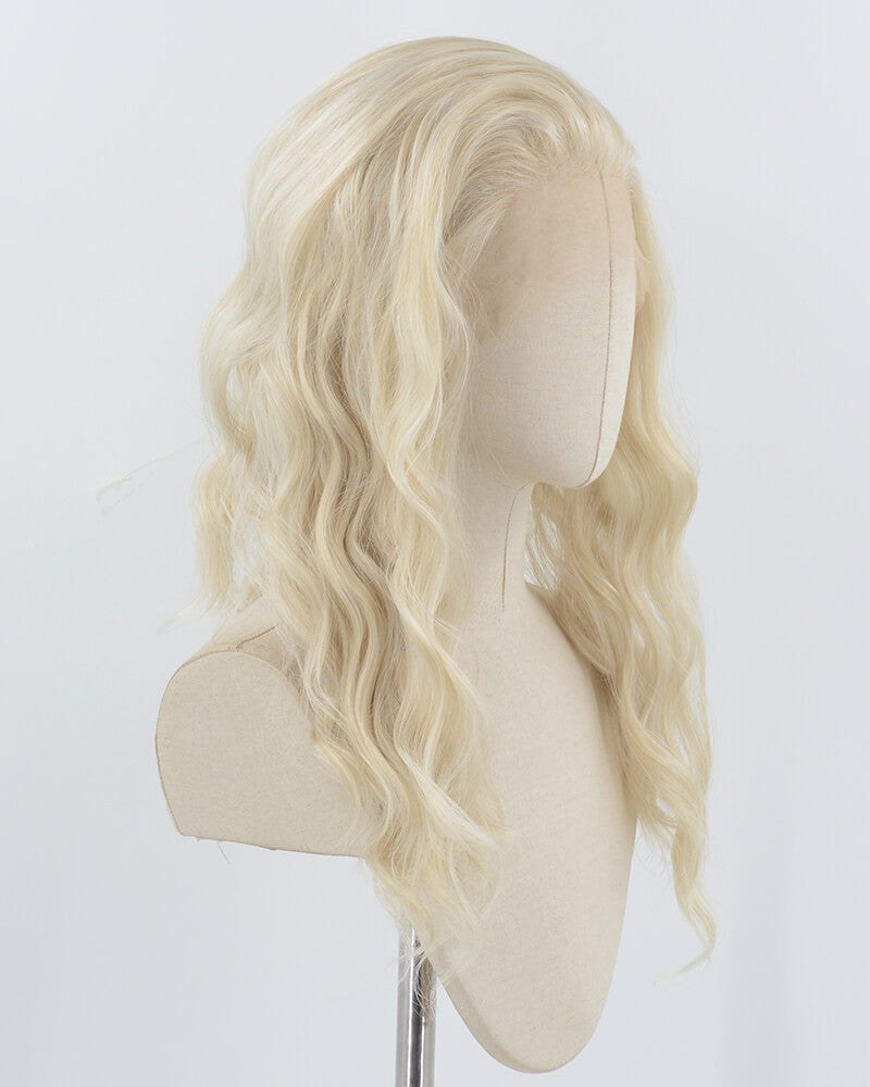 Ash Blonde Curly Synthetic Lace Front Wig WW930 — view 2