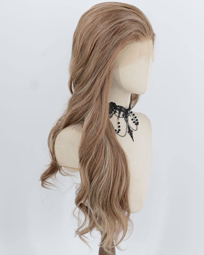 Ash Beige Brown Synthetic Lace Front Wig WW1056 — view 2