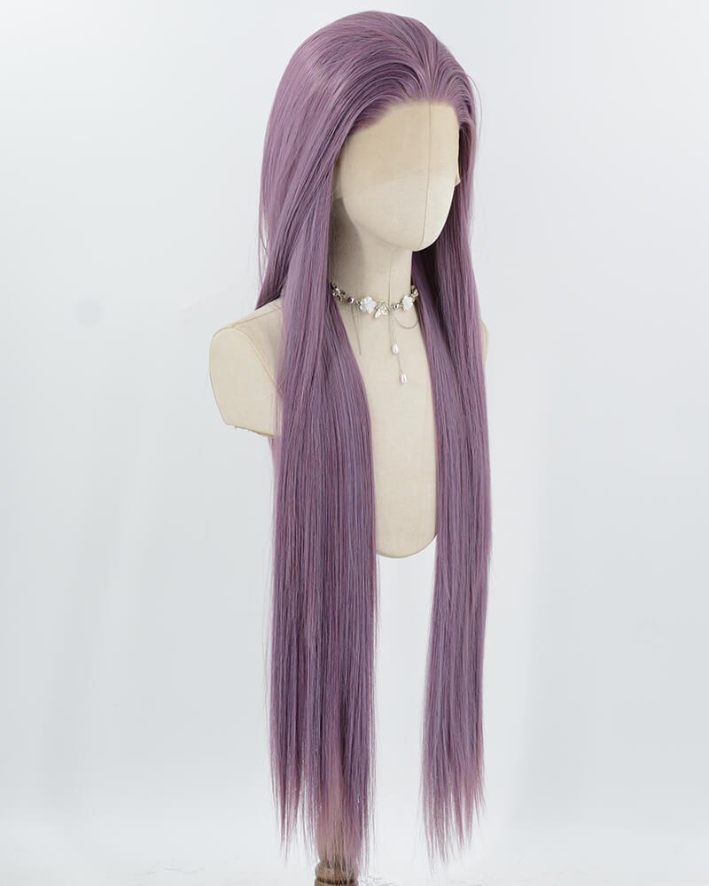38inch Long Mixed Purple Synthetic Lace Front Wig WW1027 — view 2