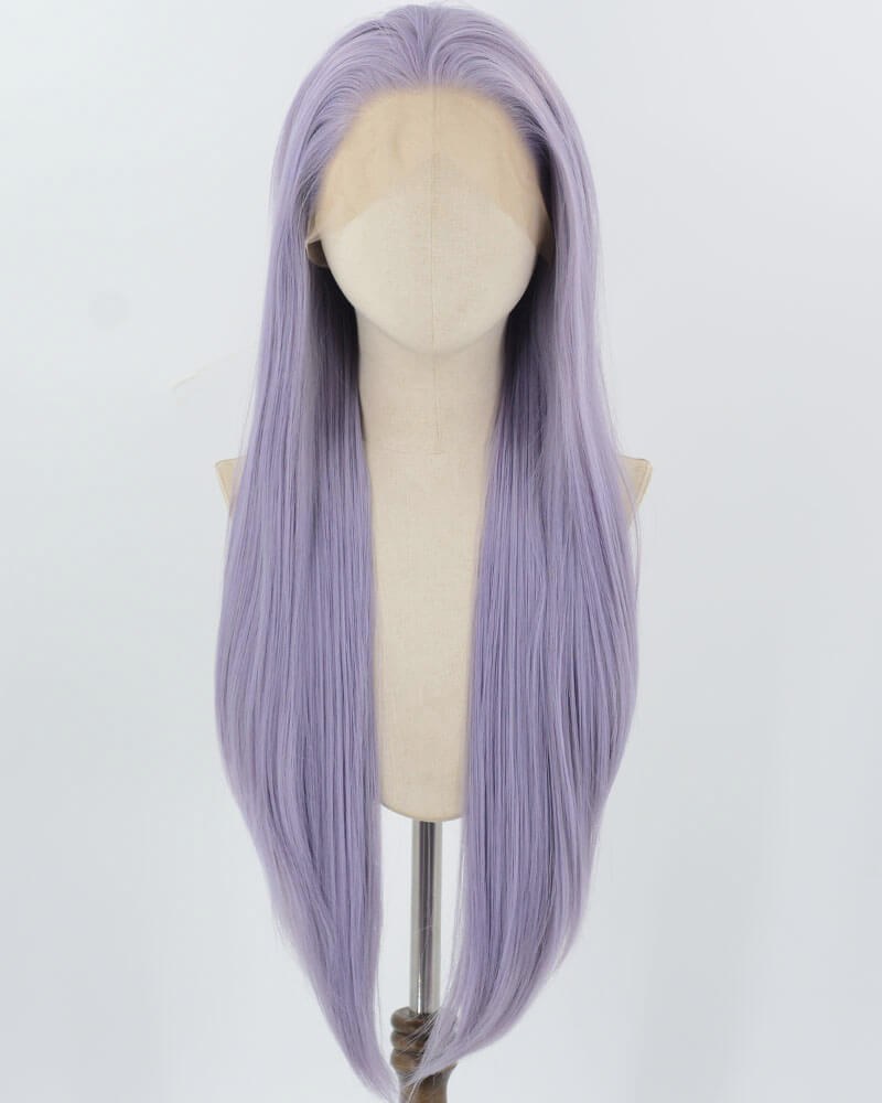 Long Purple Synthetic Lace Front Wig WW904 — view 1