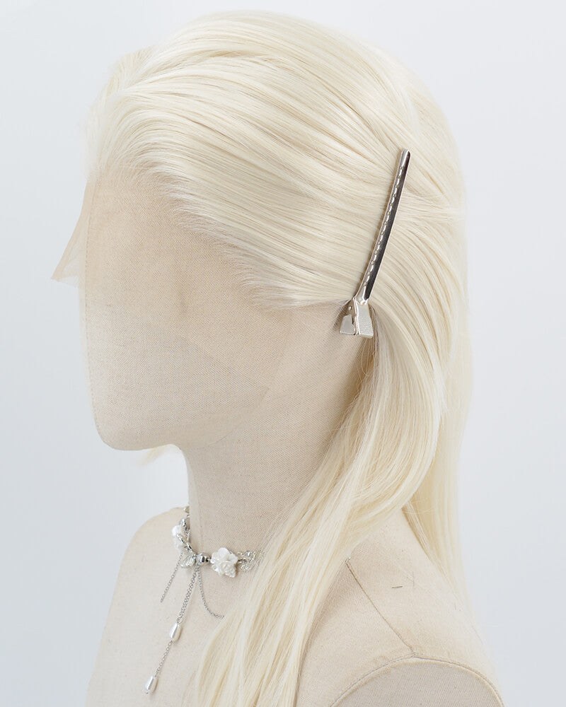Platinum Blonde Cosplay Synthetic Lace Front Wig WW1016 — view 4
