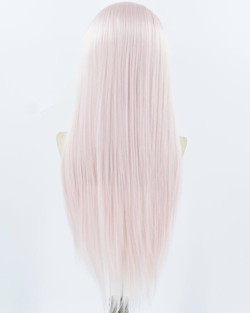 Light Pink Long Straight Synthetic Lace Front Wig WW921 — view 3