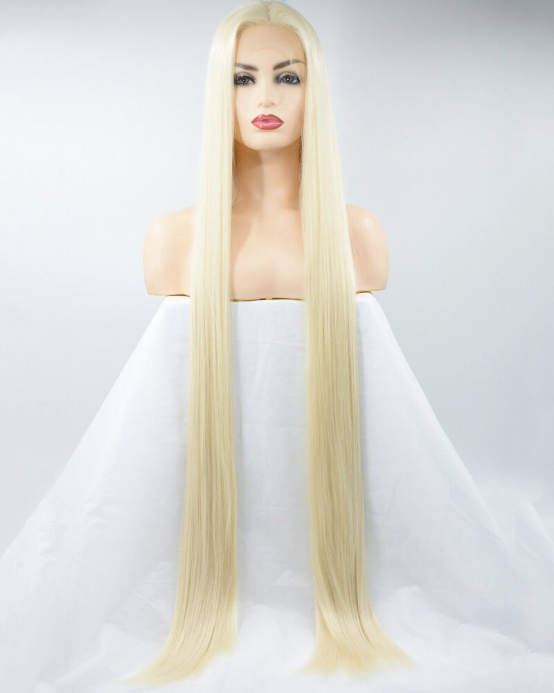 38 Inch Long Blonde Synthetic Lace Front Wig WW173 — view 3