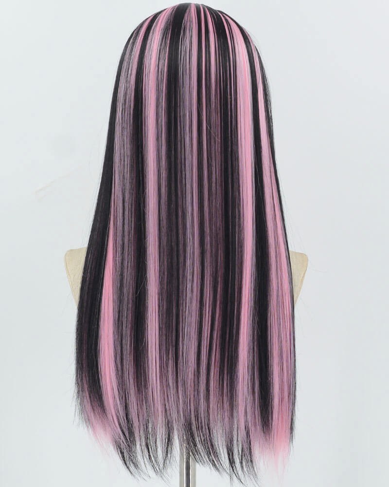 Black Pink Synthetic Wig HW655 — view 3