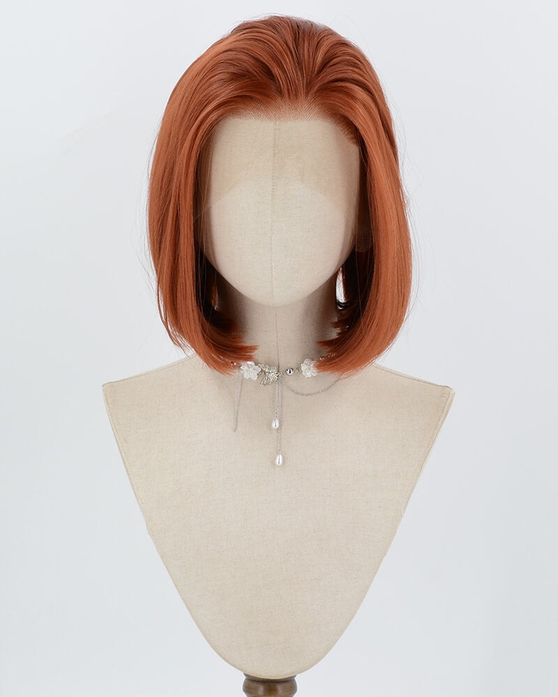 Copper Red Bob Synthetic Lace Front Wig WW1032 — view 1