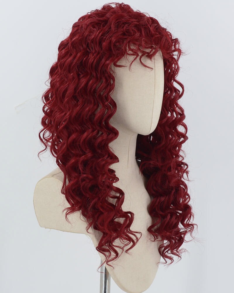 Red Curly Synthetic Wig HW684 — view 2