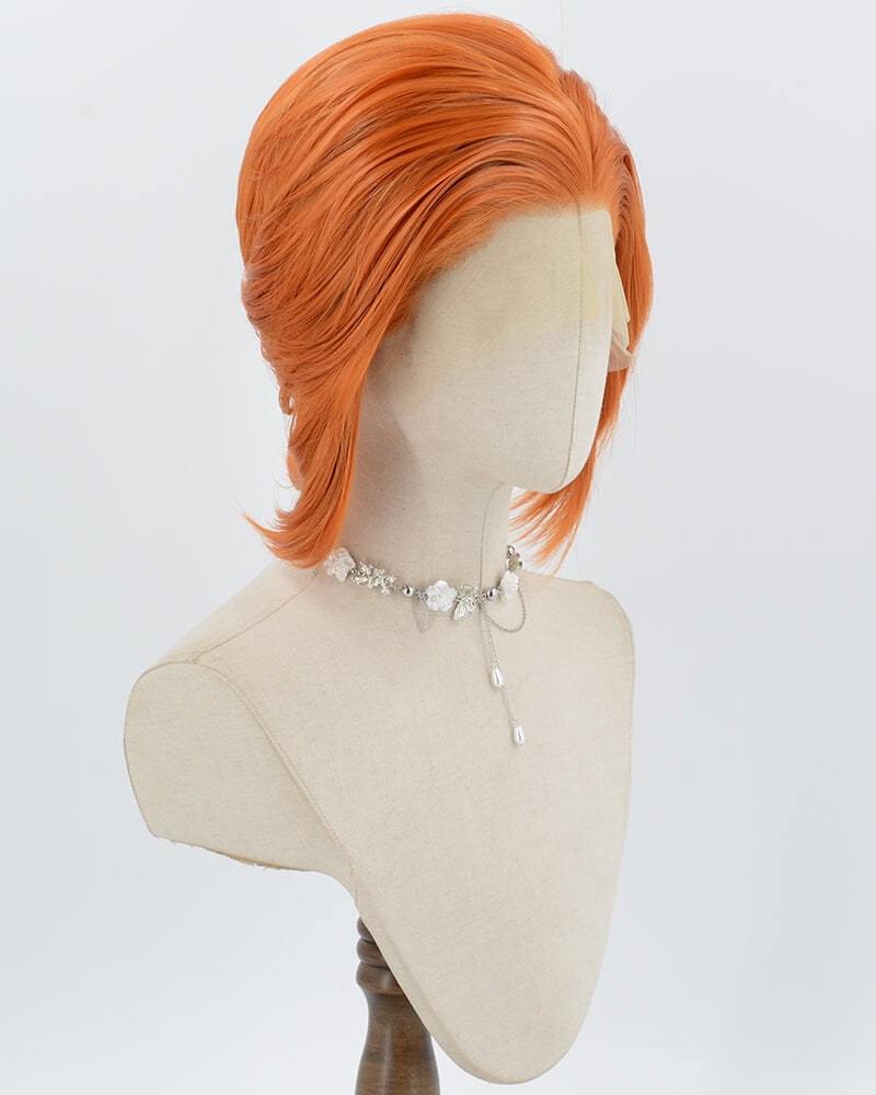 Light Orange Short Synthetic Lace Front Men's Wig MW040 — view 2