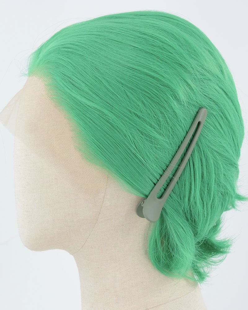 Green Short Synthetic Lace Front Wig MW035 — view 2