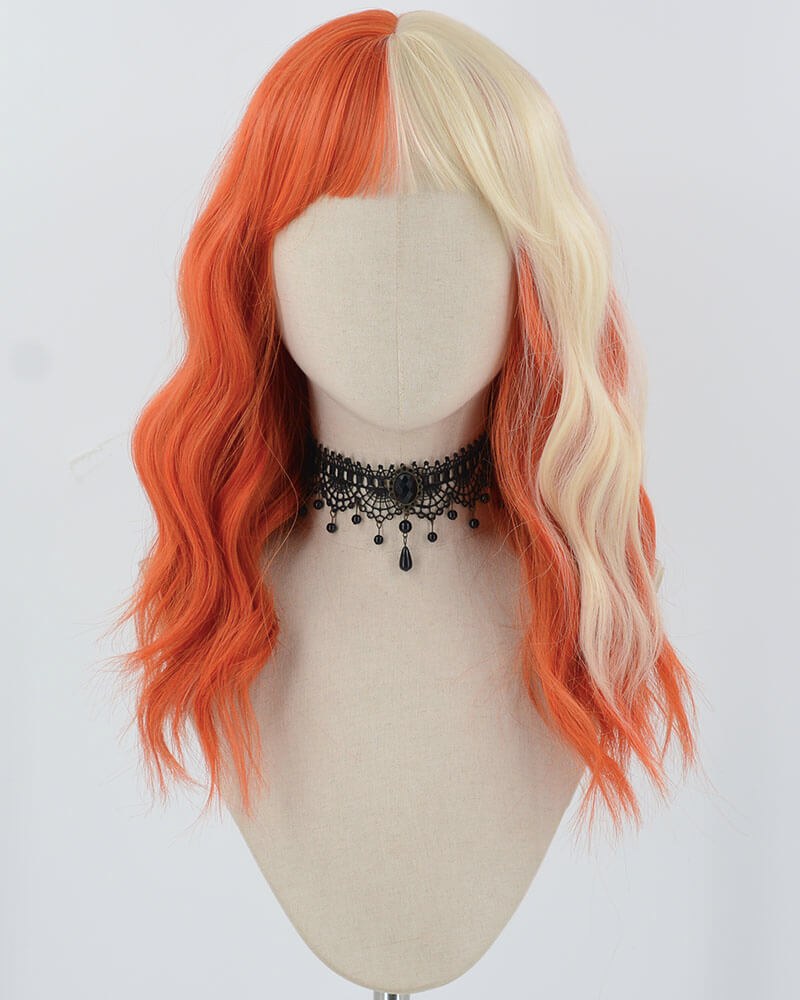 Platinum Blonde Orange Synthetic Wig HW644 — view 1
