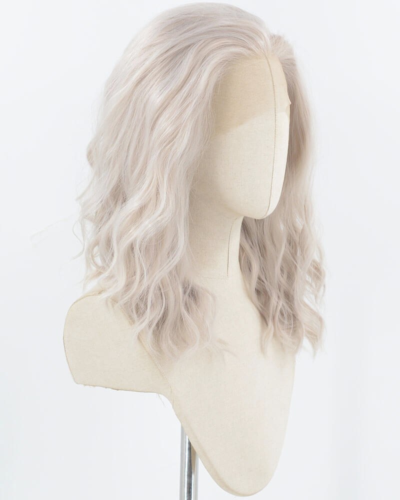 Grey Curly Synthetic Lace Front Wig WW923 — view 2