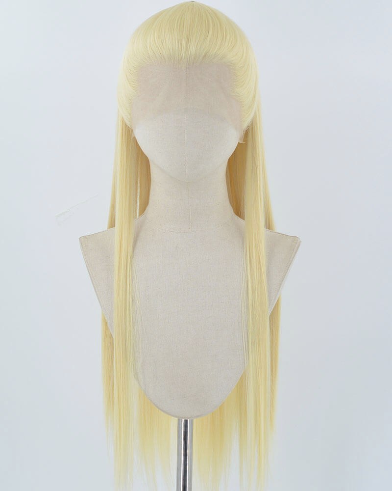 613 Blonde Straight Synthetic Lace Front Men's Wig MW054 — view 1
